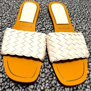 White slip in sandals